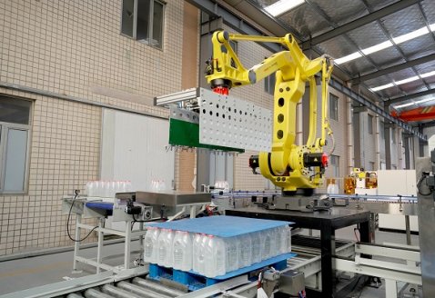 膜包水码垛缠绕包装线